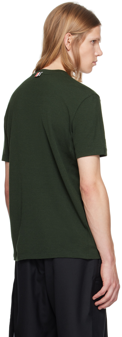 Thom Browne Green 4-bar T-shirt In 350 Green