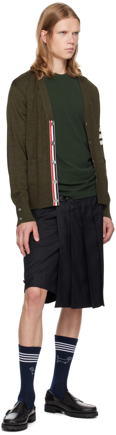 Thom Browne Green 4-bar T-shirt In 350 Green