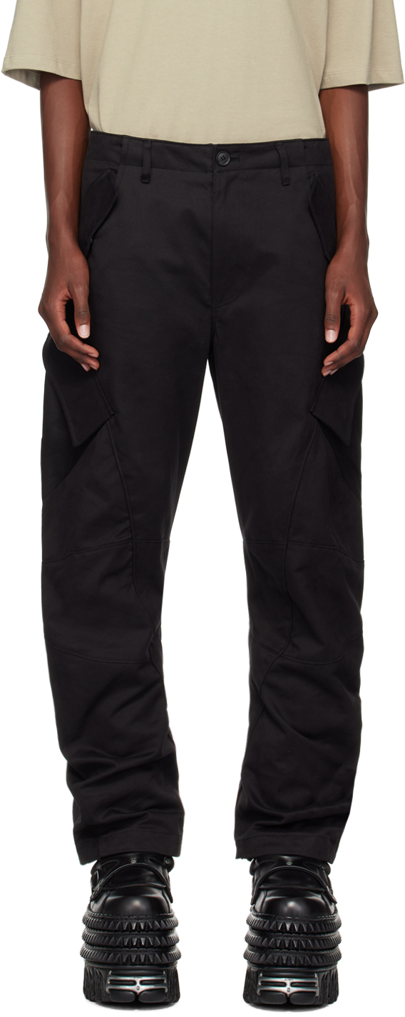 Black Multi-Pocket Cargo Pants