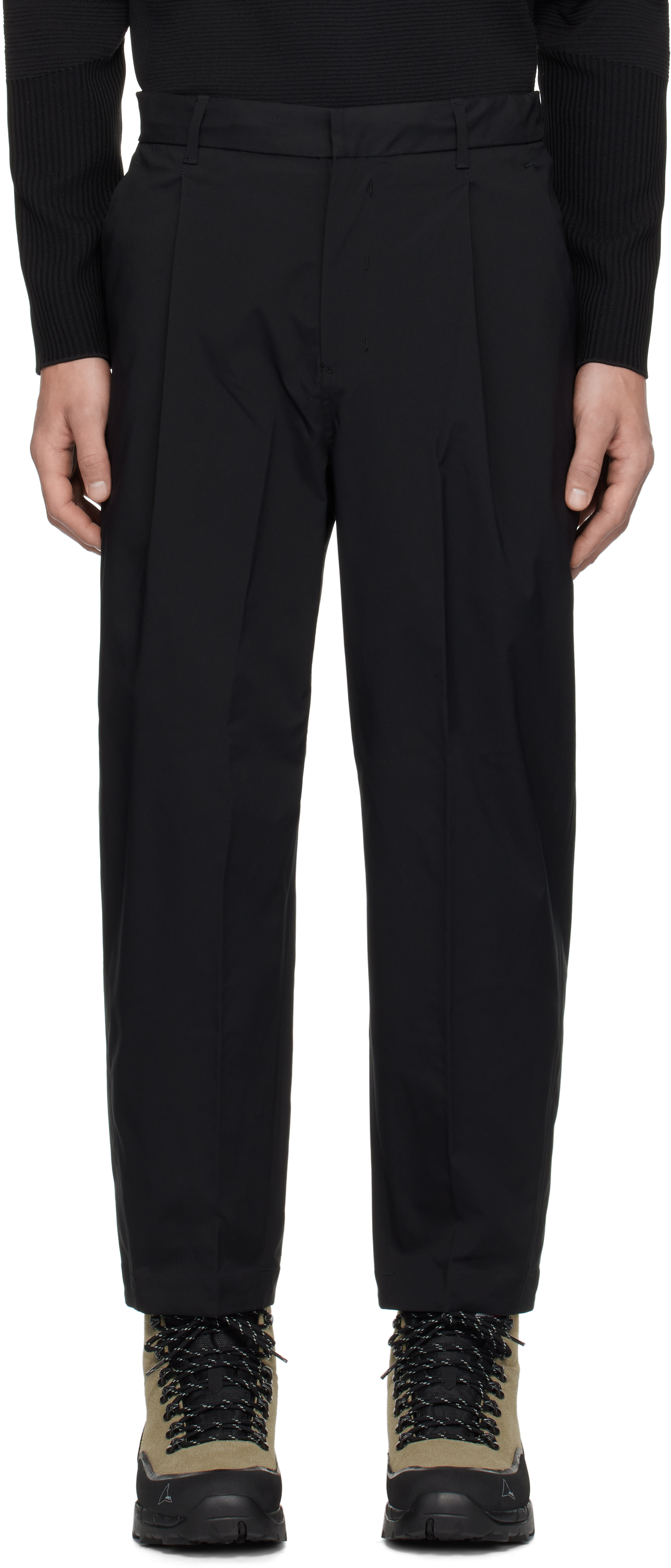 Black Primeflex Tapered Trousers