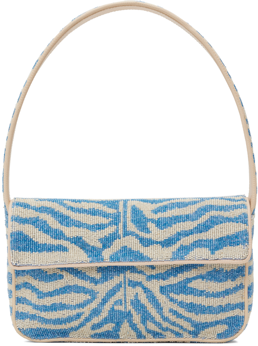 Off-White & Blue Tommy Beaded Bag
