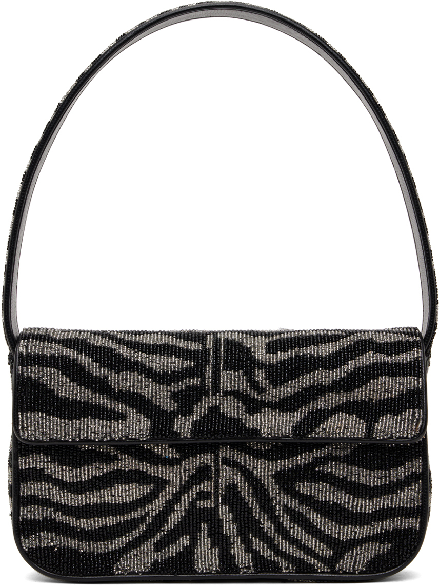 Black & White Tommy Beaded Bag