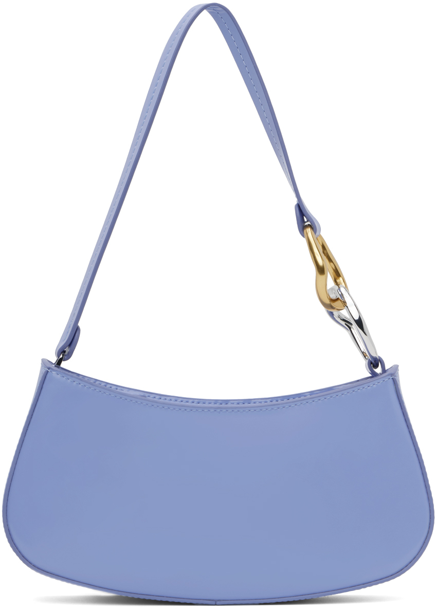 Shop Staud Blue Ollie Bag In Blue Hydrangea