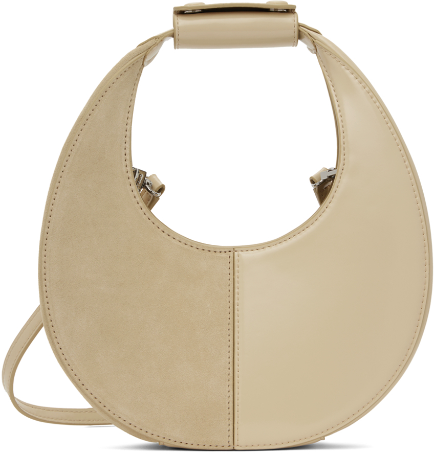 Beige Mini Moon Split Bag by Staud on Sale