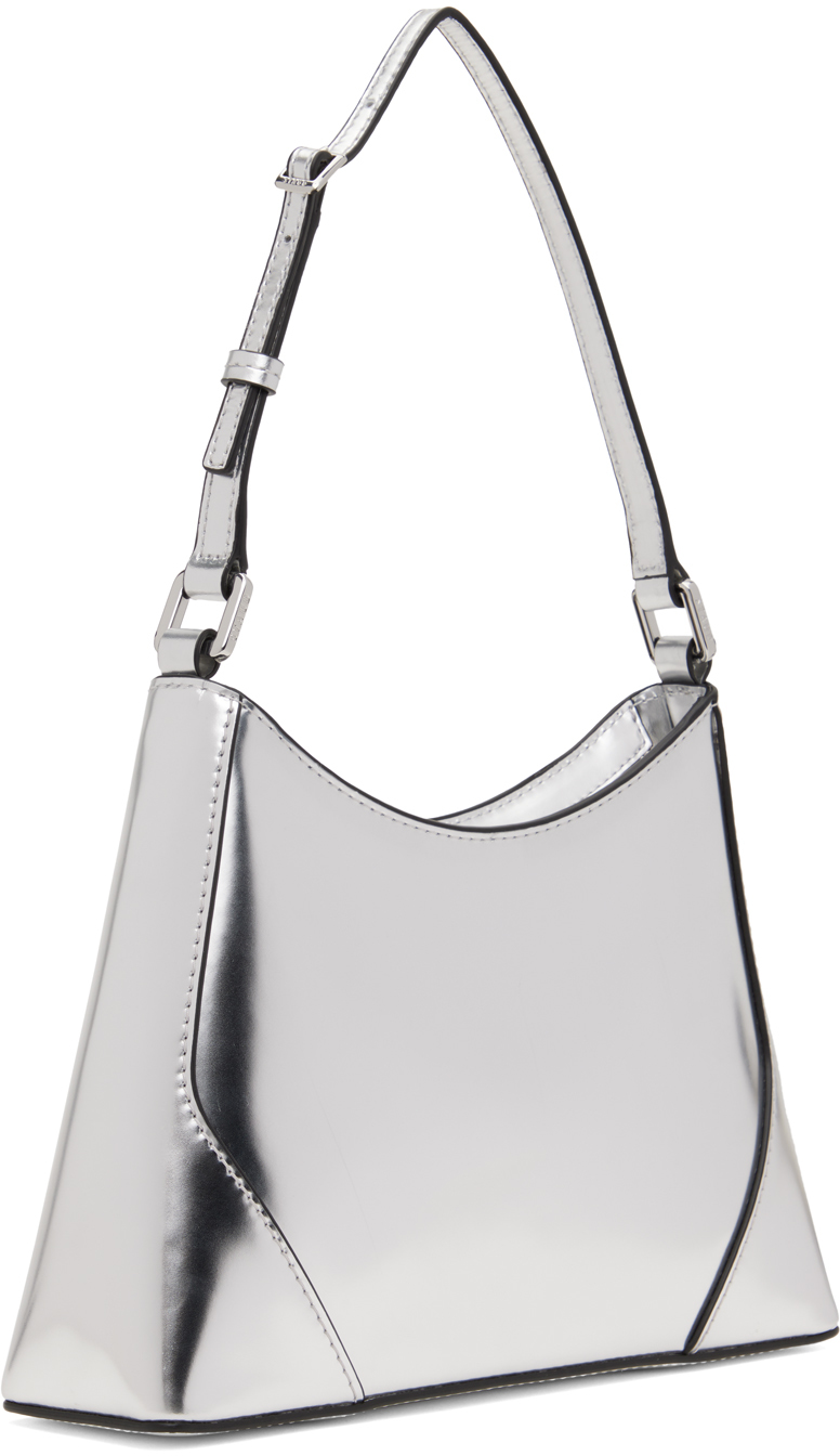 Staud Silver Linda Bag In Chrm Chrome