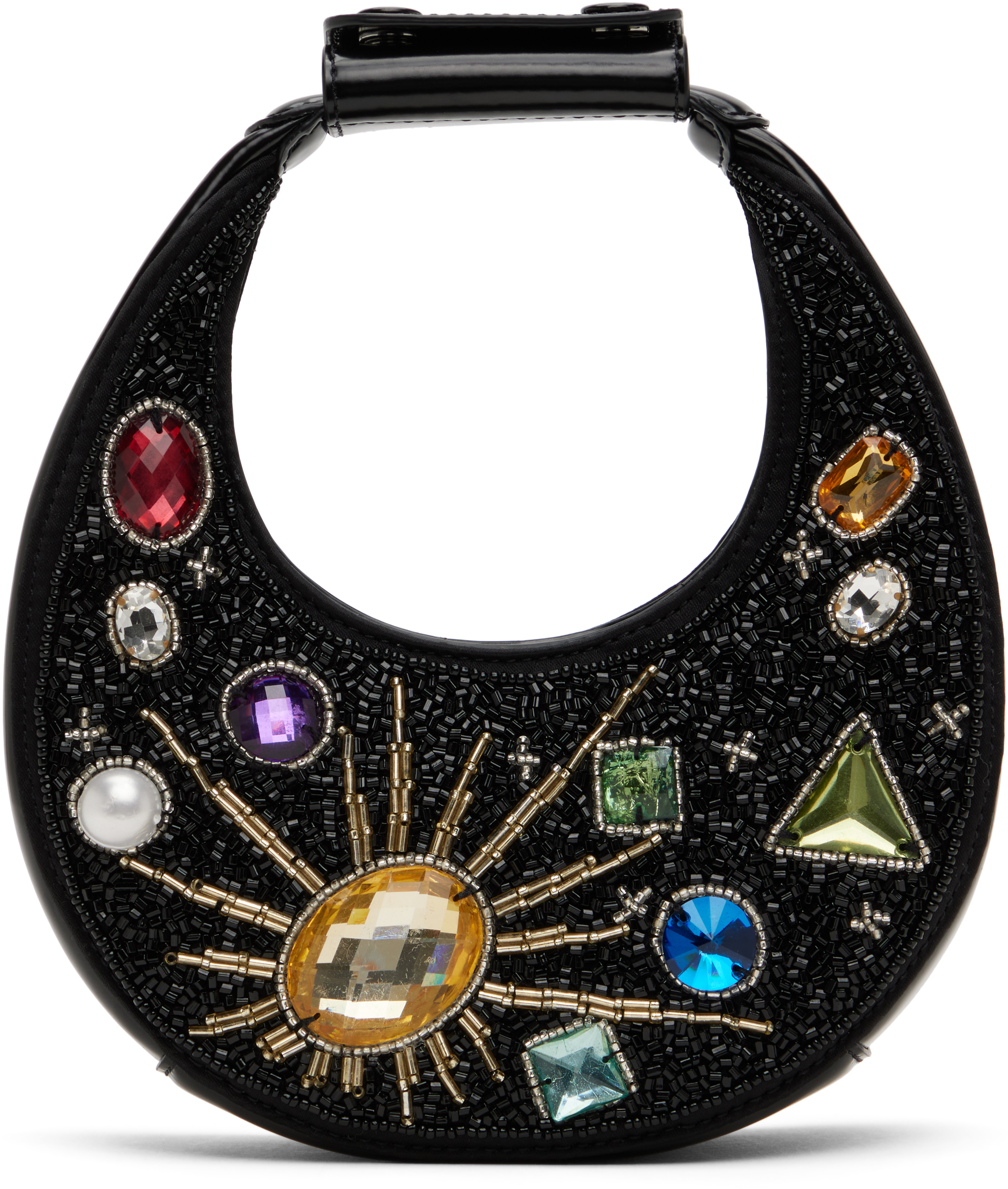 Shop Staud Black Goodnight Moon Bag In Bcp Black Celestial