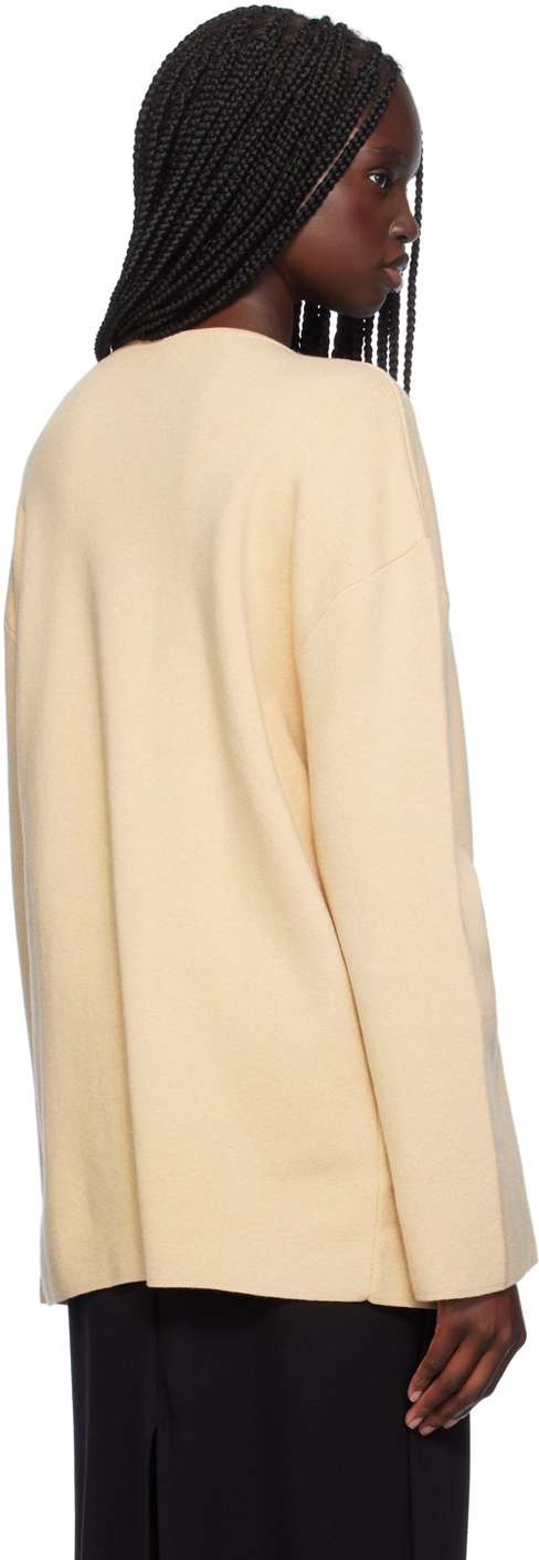 Staud Beige Carry On Cardigan In Caml Camel