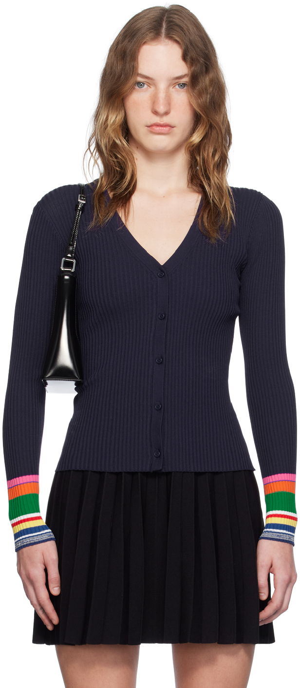 Staud Cargo Sweater Navy Multi In Nvmt Navy Multi