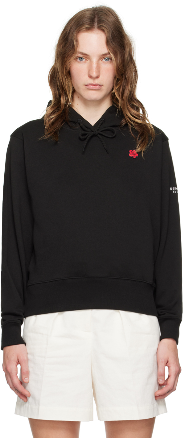 Black Kenzo Paris Boke Crest Classic Hoodie