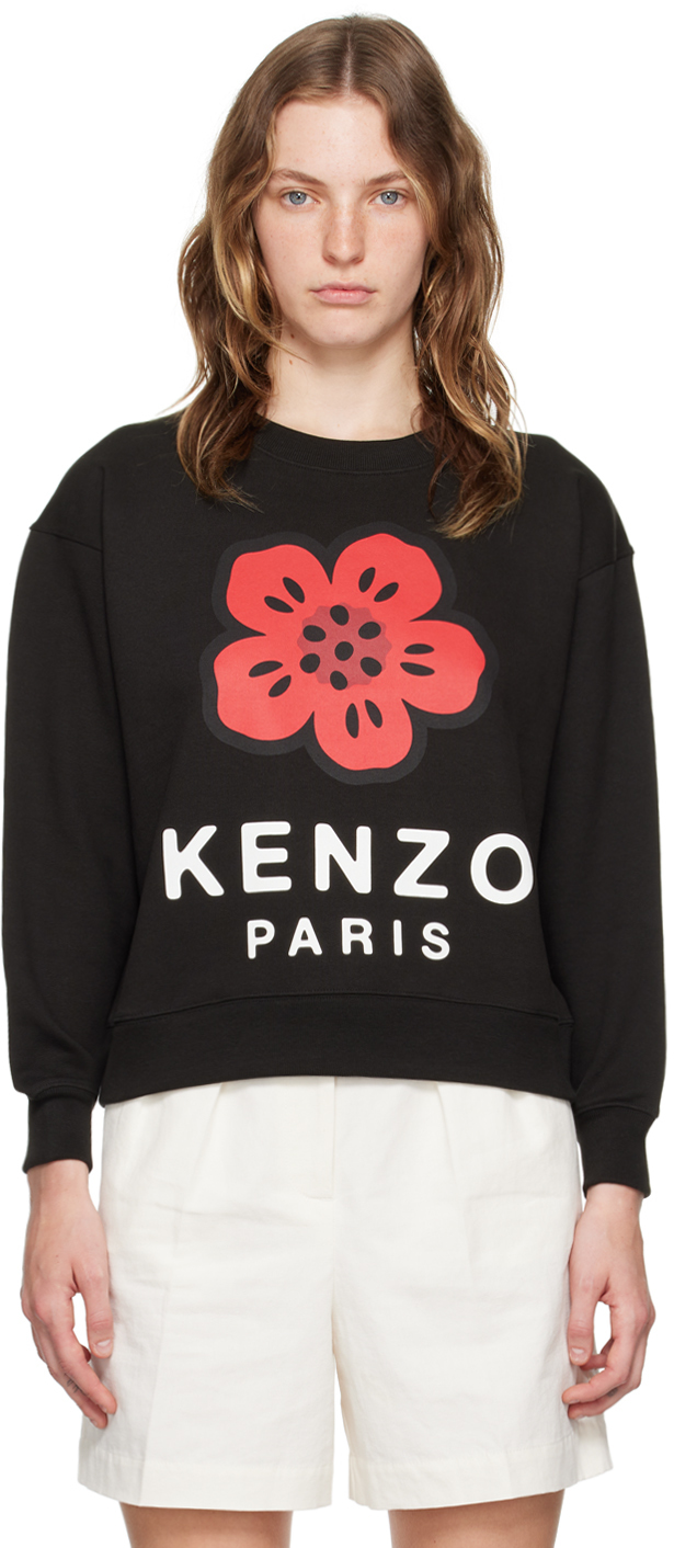 Black Kenzo Paris Boke Flower Sweatshirt