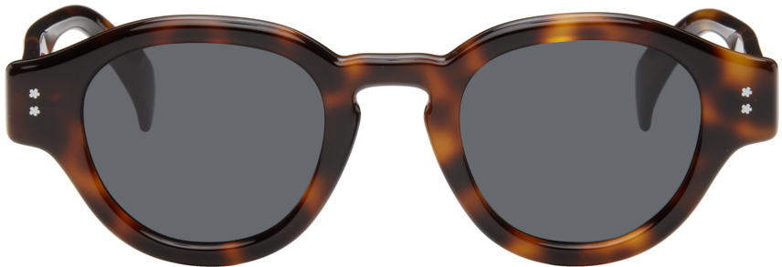 Kenzo Tortoiseshell  Paris Round Sunglasses In Blonde Havana / Smok