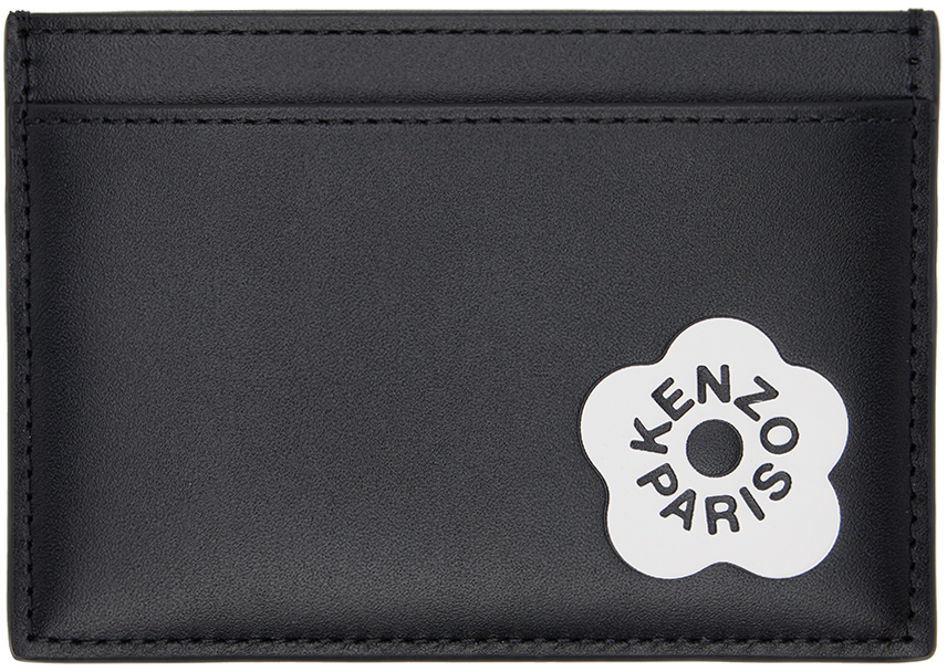 Shop Kenzo ブラック  Paris Stamp カードケース In Black