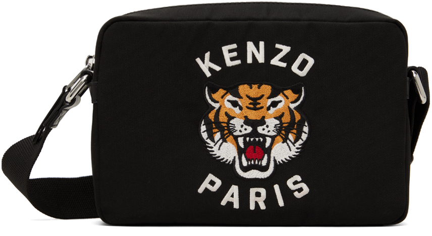 Shop Kenzo ブラック  Paris  Varsity クロスボディバッグ In Black