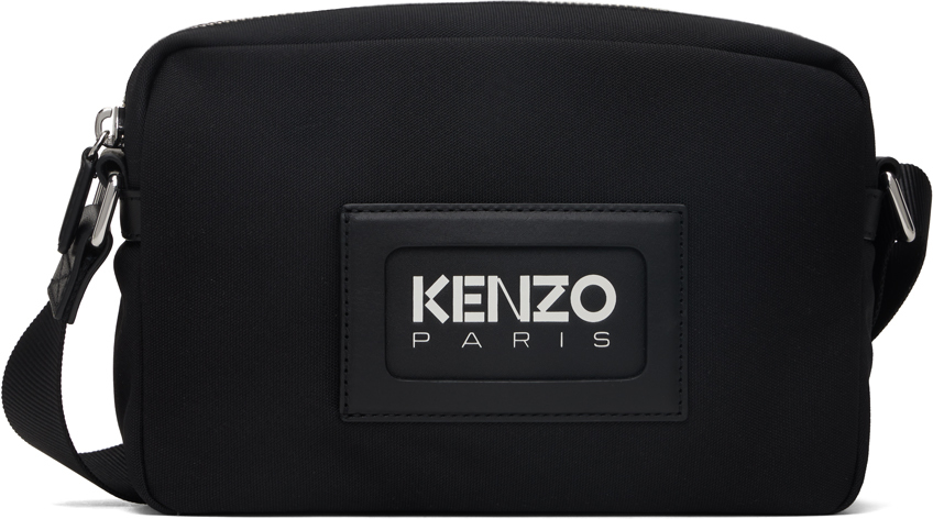 Black Kenzo Paris 'Kenzography' Strap Bag