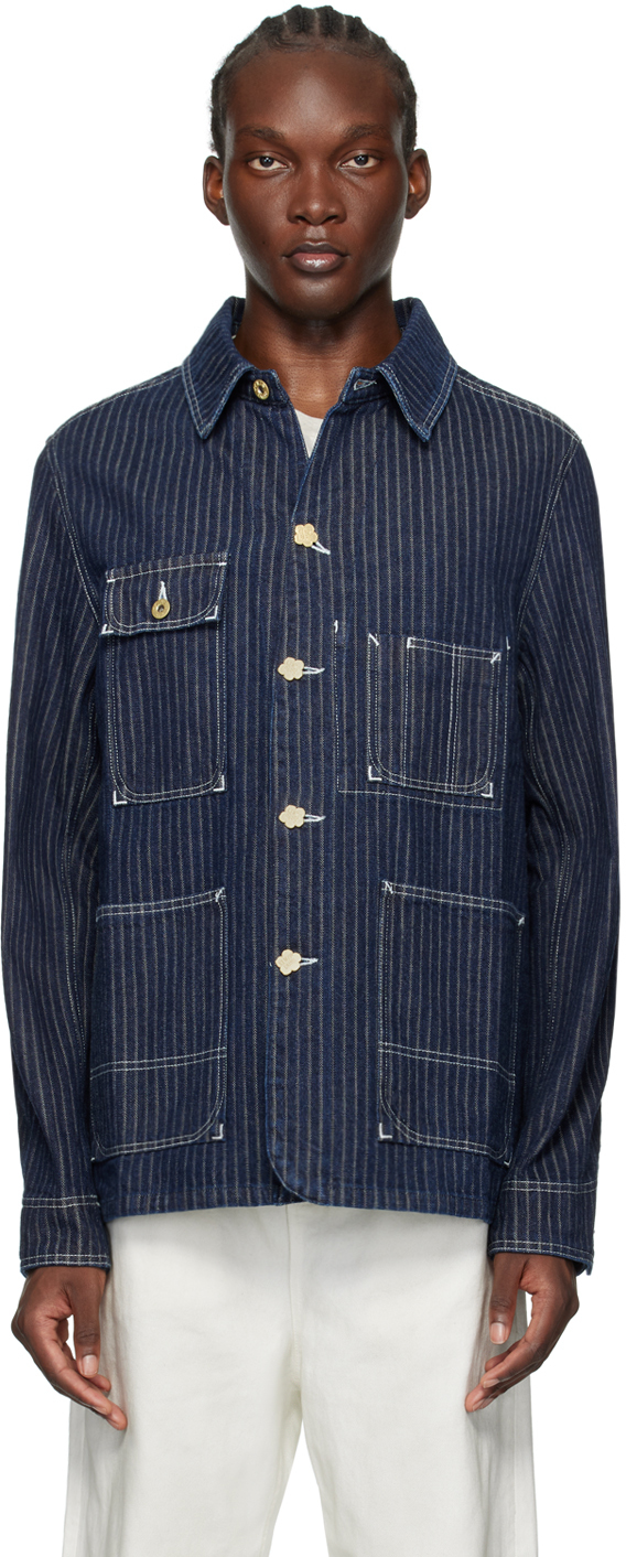 Indigo Kenzo Paris Relaxed Workwear Denim Jacket