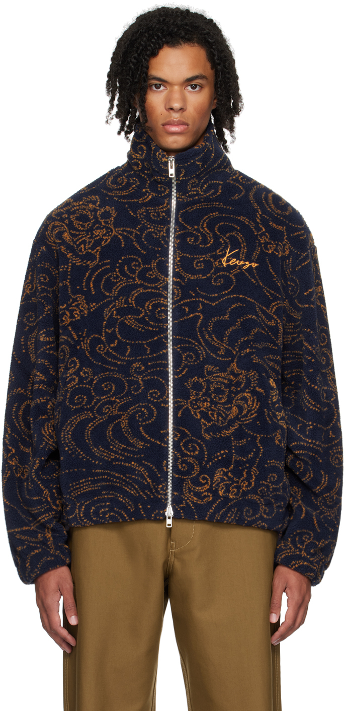 Navy Kenzo Paris Star Tiger Jacket