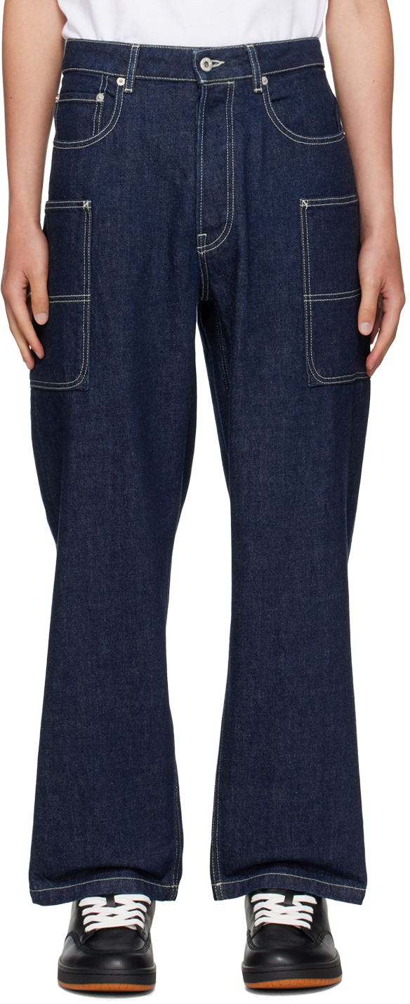 新品 KENZO PARIS DENIM MONKEY CARGO 29 Blue Kenzo Paris Cargo Monkey Jeans by Kenzo on Sale