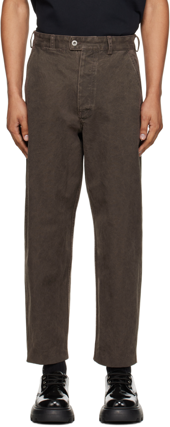 Brown Tapered Trousers