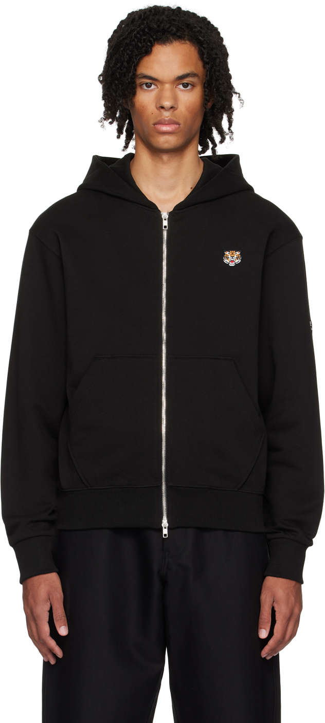 Black Kenzo Paris Lucky Tiger Hoodie