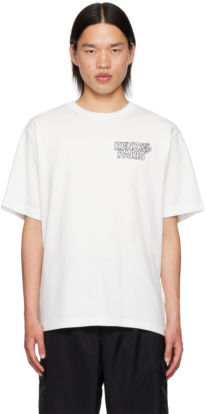 Shop Kenzo White  Paris Constellation T-shirt In Off White