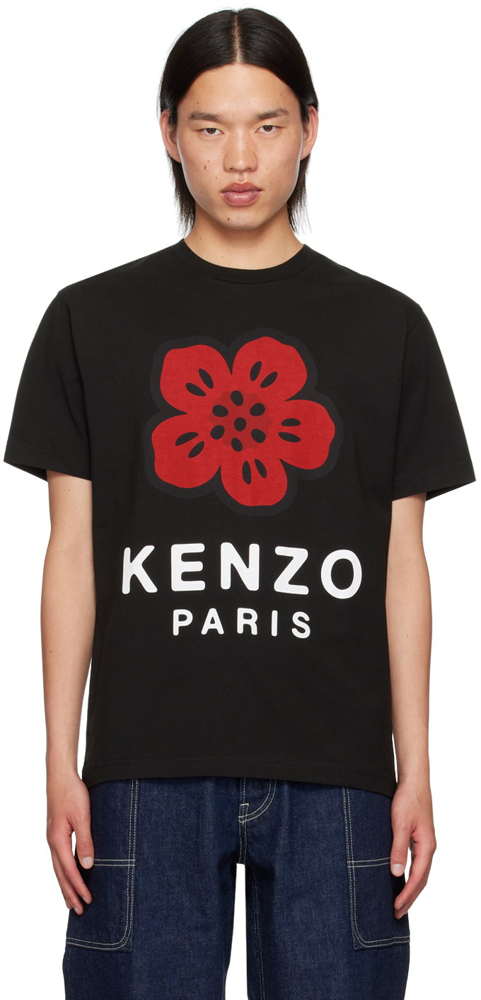 Black Kenzo Paris Boke Flower T-Shirt