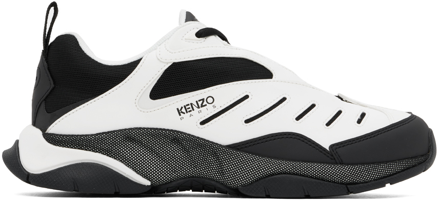 Shop Kenzo White & Black  Paris ' X' Sneakers