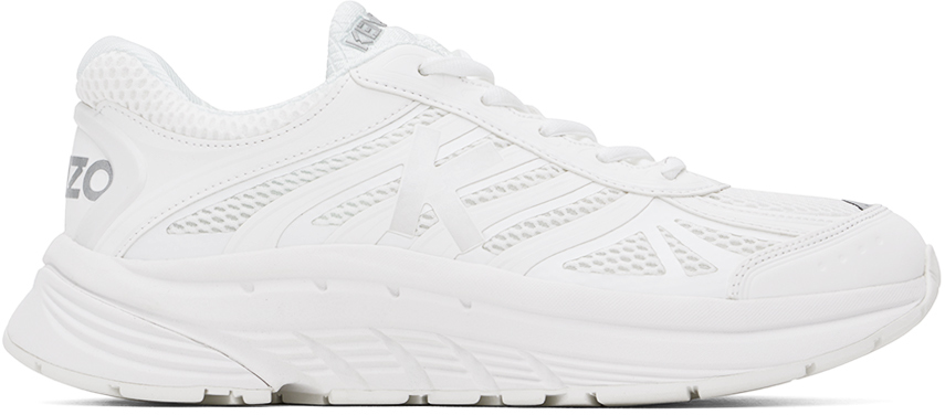 Shop Kenzo White  Paris '-pace' Sneakers