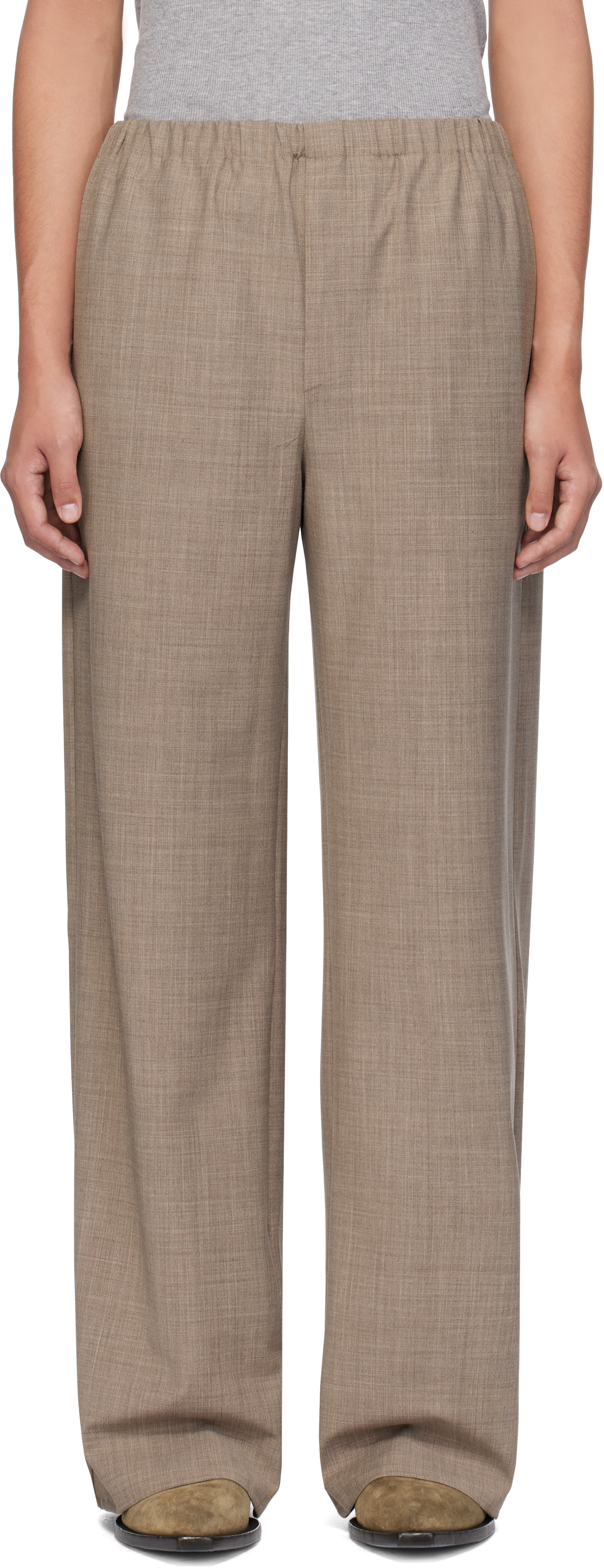 Beige Boxer Trousers