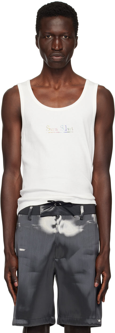 Shop Ludovic De Saint Sernin White 'sun Slut' Tank Top In White/multi