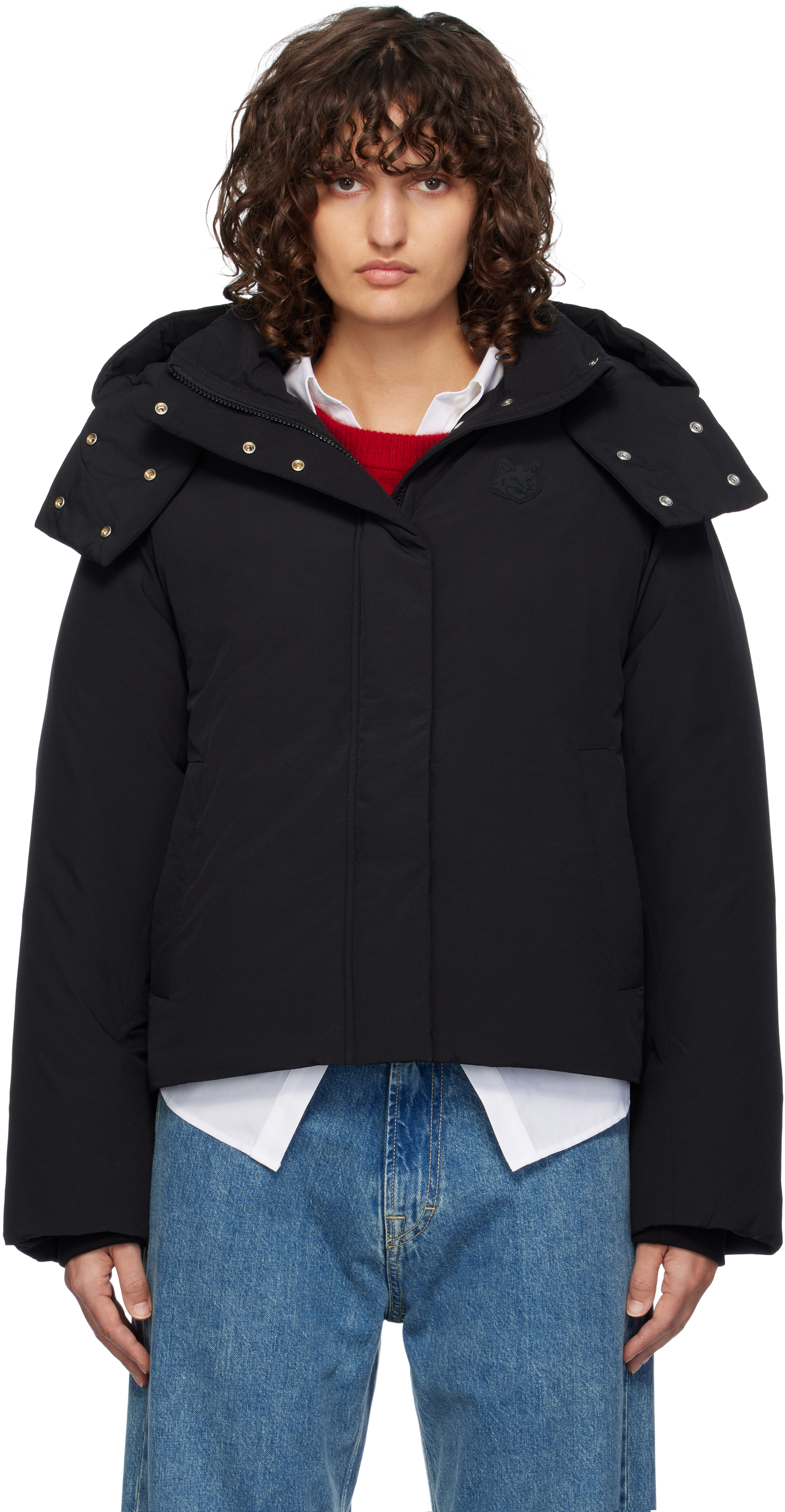 Maison Kitsuné Black Puffer Down Jacket