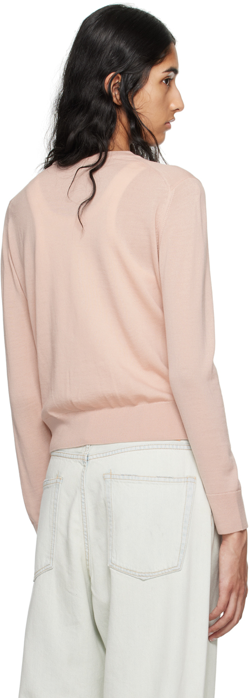MAISON KITSUNÉ PINK BABY FOX PATCH SWEATER 