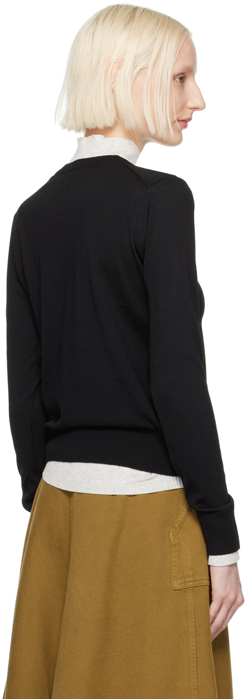 Maison Kitsuné Black Baby Fox Patch Regular Sweater In P199 Black