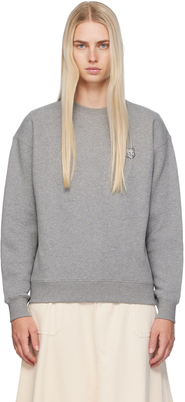 MAISON KITSUNÉ グレー トレーナー S MAISON KITSUNE メゾンキツネ セーター プルオーバー メンズ