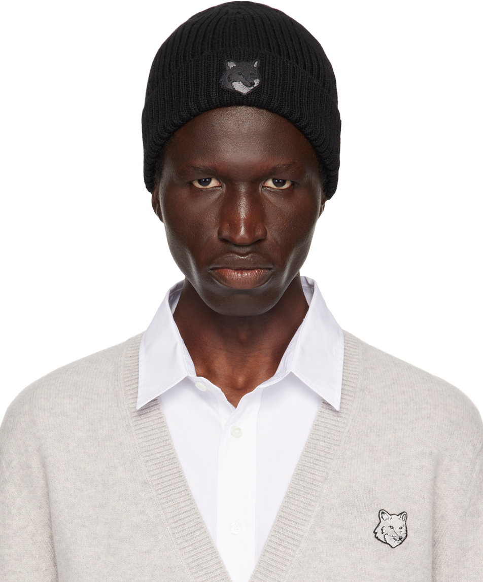 MK Bold Fox Head Ribbed Beanie main image 0