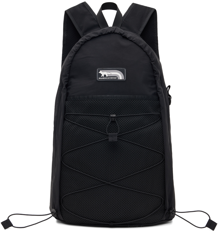 Maison Kitsuné Black Flash Fox Backpack