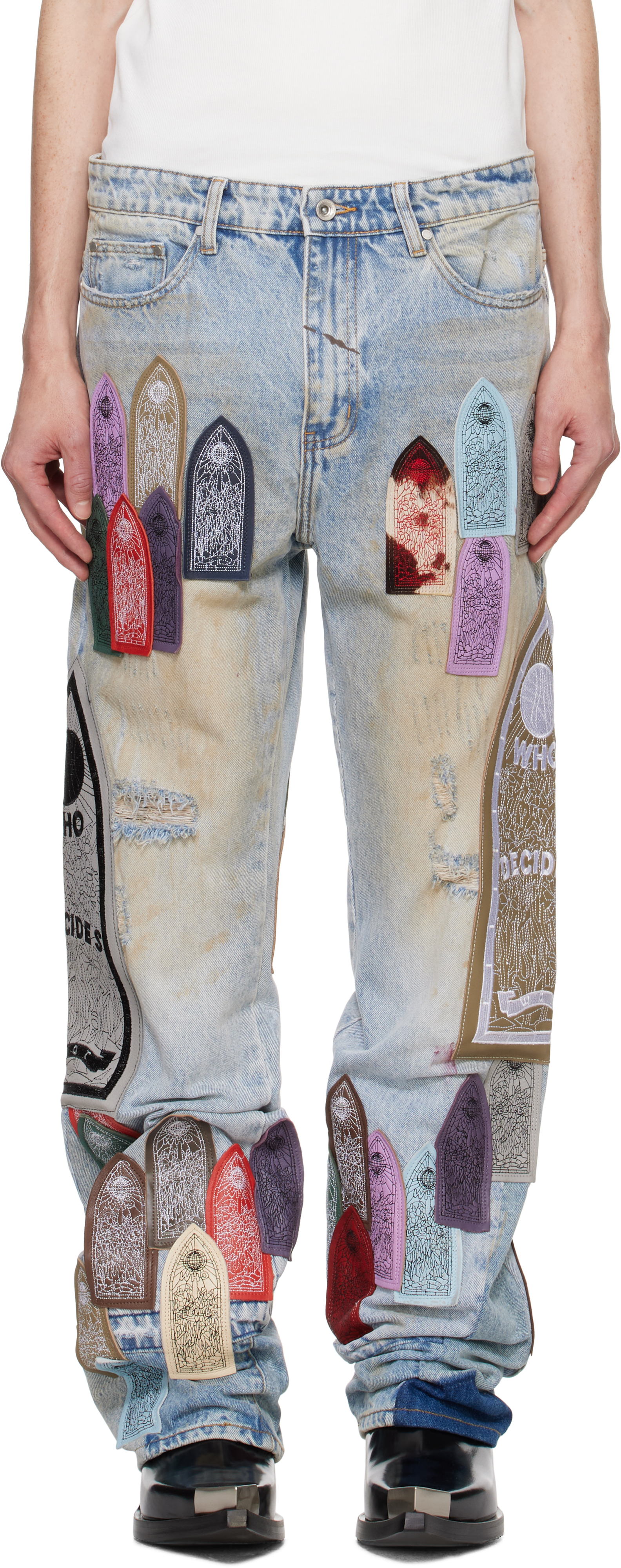 Who Decides War Blue Pastel Jeans In Multi