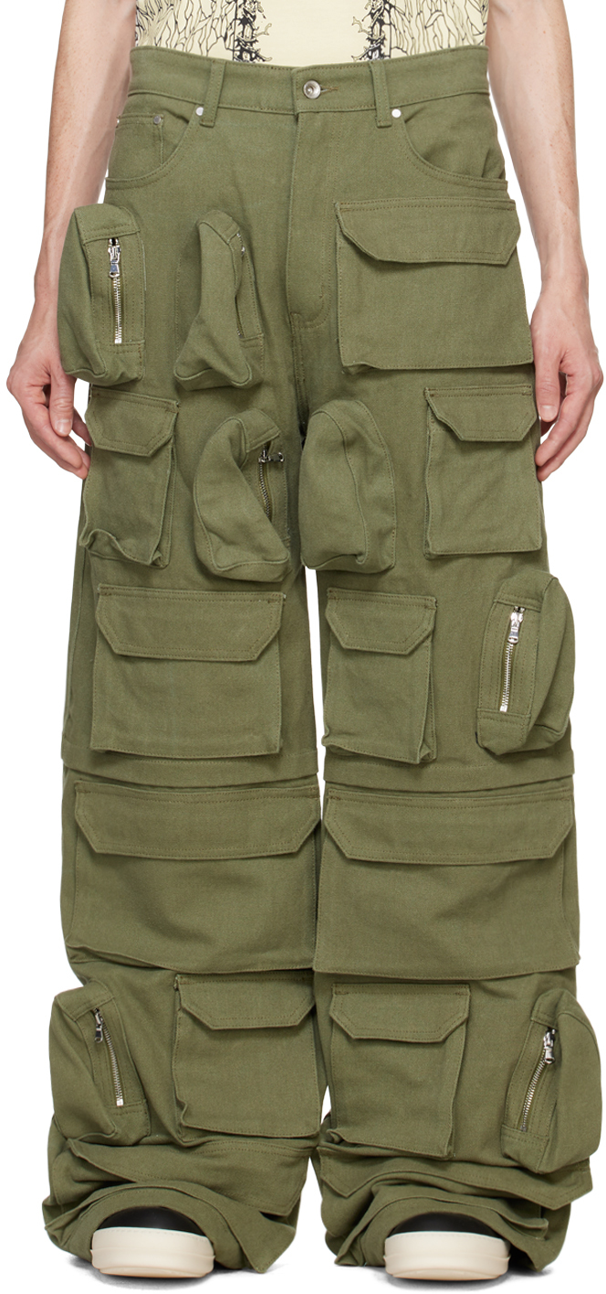 Shop Who Decides War Green Rave Cargo Pants In Olive