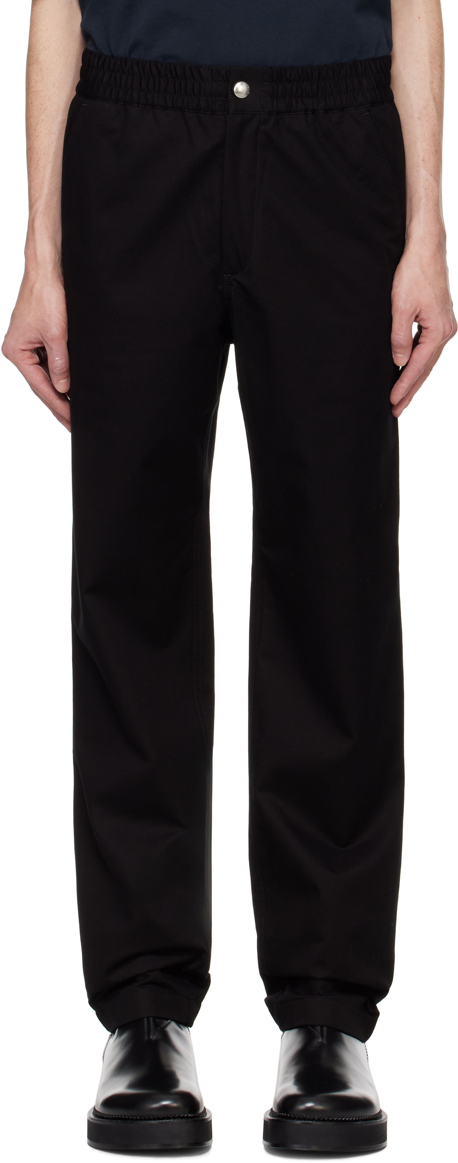 Maison Kitsuné Black Casual Trousers