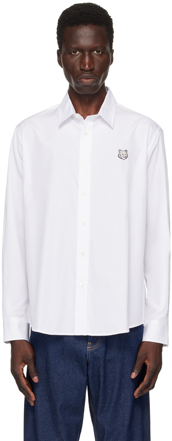 Maison Kitsuné White Bold Fox Head Shirt