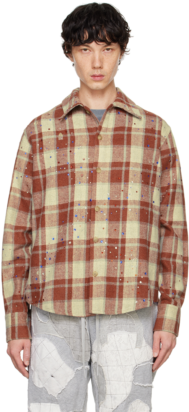 Shop Who Decides War Red Glory Flannel Shirt In Multi