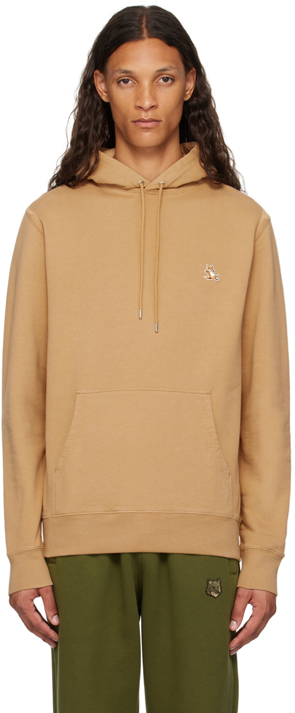 Shop Maison Kitsuné Tan Chillax Hoodie In P242 Chamomile