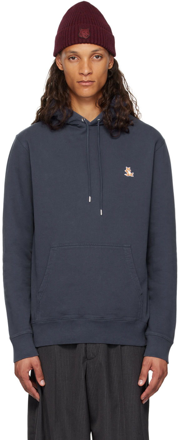 【関税込み】Maison Kitsune ネイビー ロゴ刺繍 フーディ 送料関税込】Maison Kitsune Cafe Coffee Cup Hoodie (MAISON