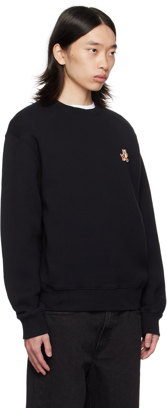 Shop Maison Kitsuné Black Speedy Fox Comfort Sweatshirt In P199 Black