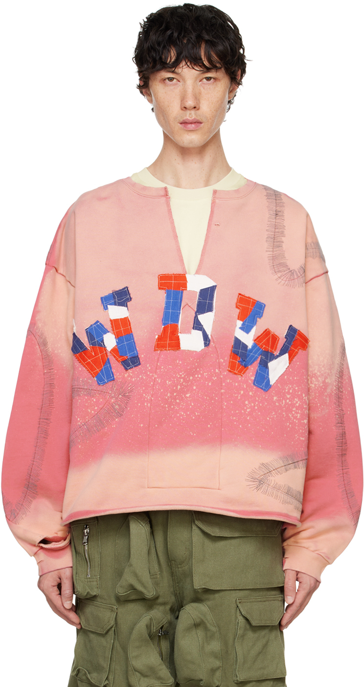 Shop Who Decides War Pink Windowed Sweatshirt In Rose