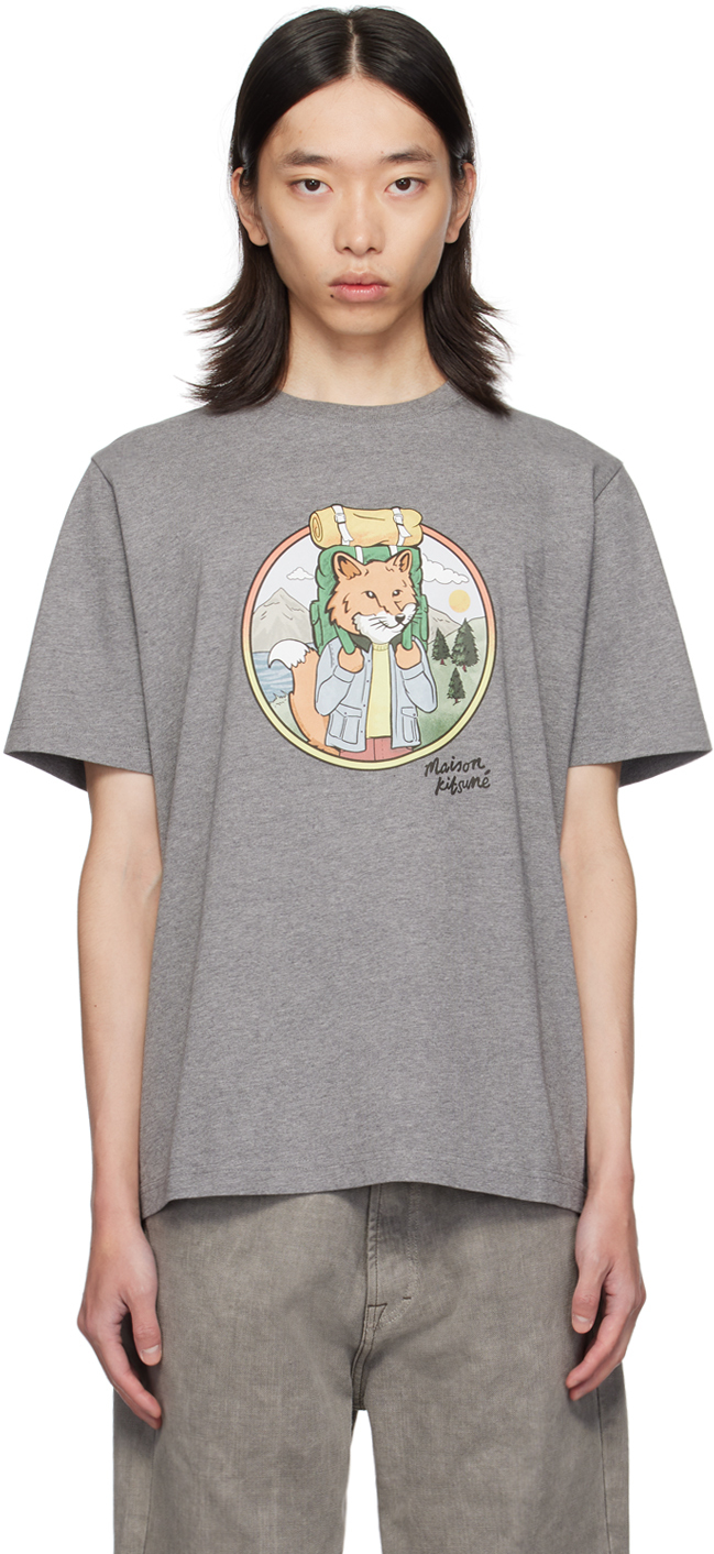 ☆関税込み【MAISON KITSUNE】Rambling Fox Logo-Print T-Shirt ☆関税込み【MAISON KITSUNE】Rambling Fox Logo-Print T-Shirt