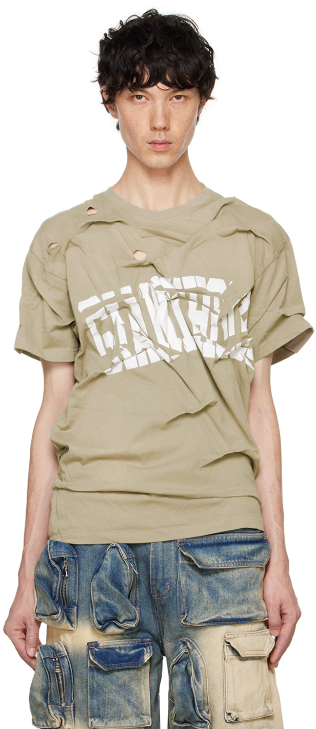 【関税込み】Who Decides War ブラウン Gianthood Tシャツ Who Decides War: ブラウン Gianthood Tシャツ | SSENSE 日本
