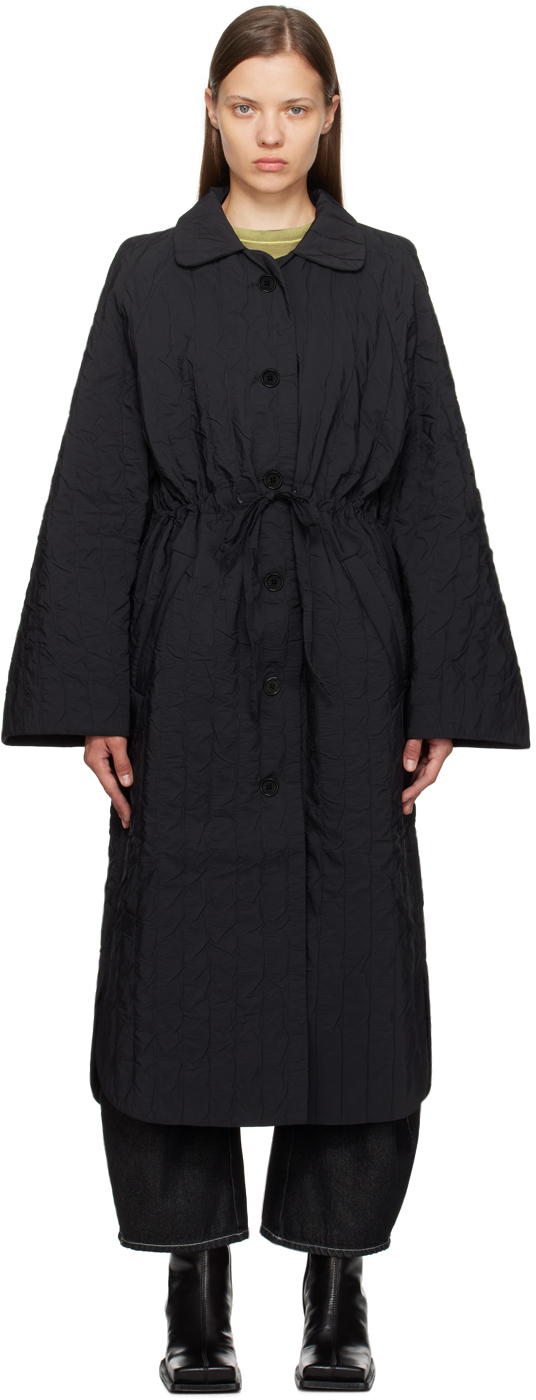 Black Long Bind Coat