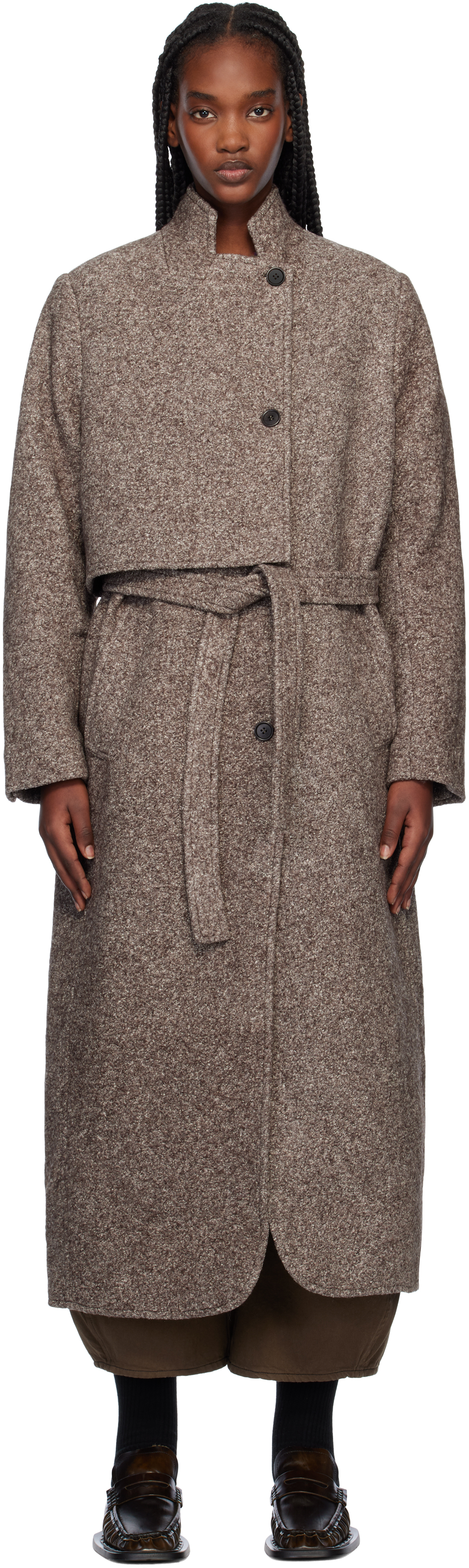 Taupe Evening Coat