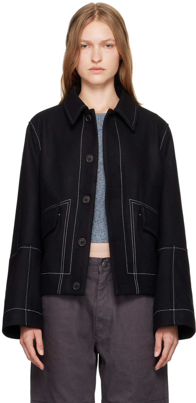 Shop Henrik Vibskov Black Dusk Wool Jacket