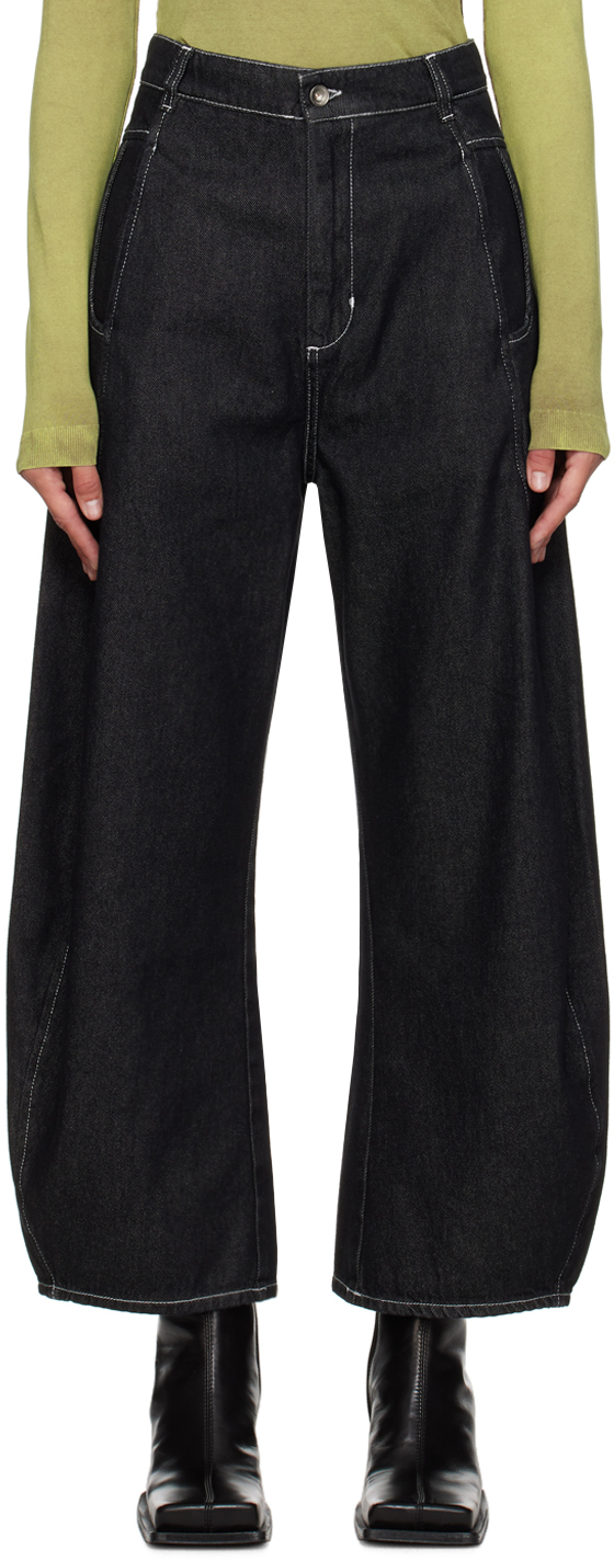 Shop Henrik Vibskov Black Shade Jeans In Dark Denim